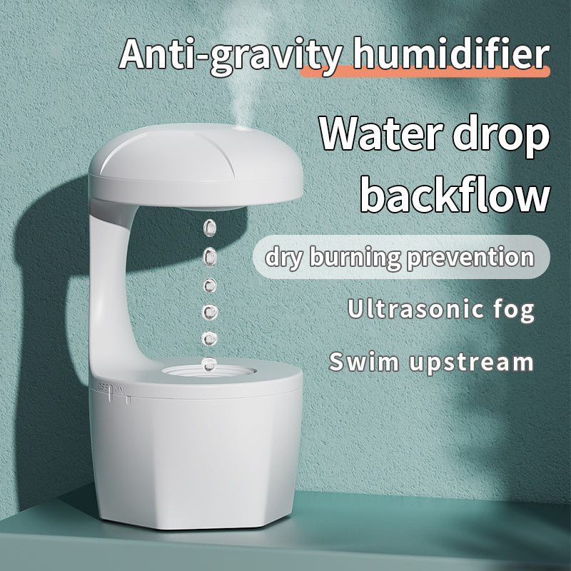 New Arrival Portable 800ml H2o Anti Gravity Usb Air Water Droplet Cool Mist Smooth Sailing Aromatherapy Humidifier For Bedroom - Omnia