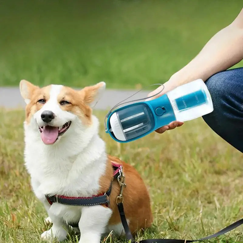 Dog Water Cup Drinking Food Garbage Bag Three-in-one Portable Small Multi-functional Pet Cups Pets Supplies - Omnia