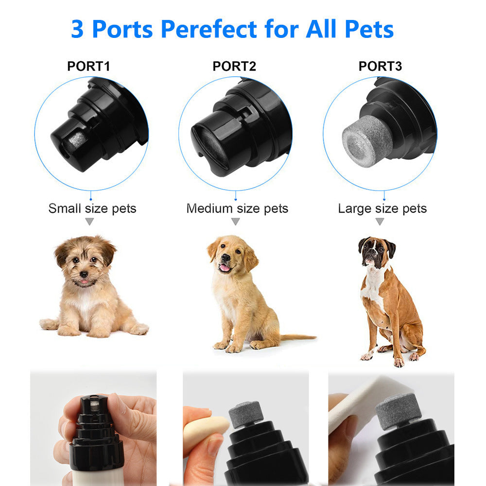Electric Dog Nail Clippers Grinders Rechargeable USB Charging Pet Quiet Cat Paws Nail Grooming Trimmer Tools - Omnia