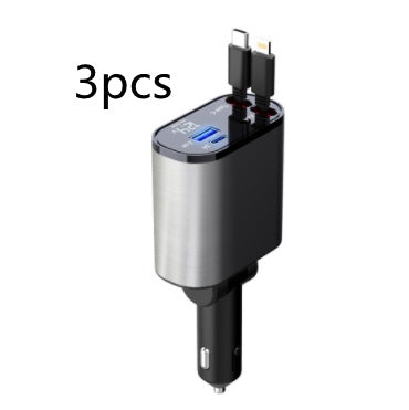 Metal Car Charger 100W Super Fast Charging Car Cigarette Lighter USB And TYPE-C Adapter - Omnia