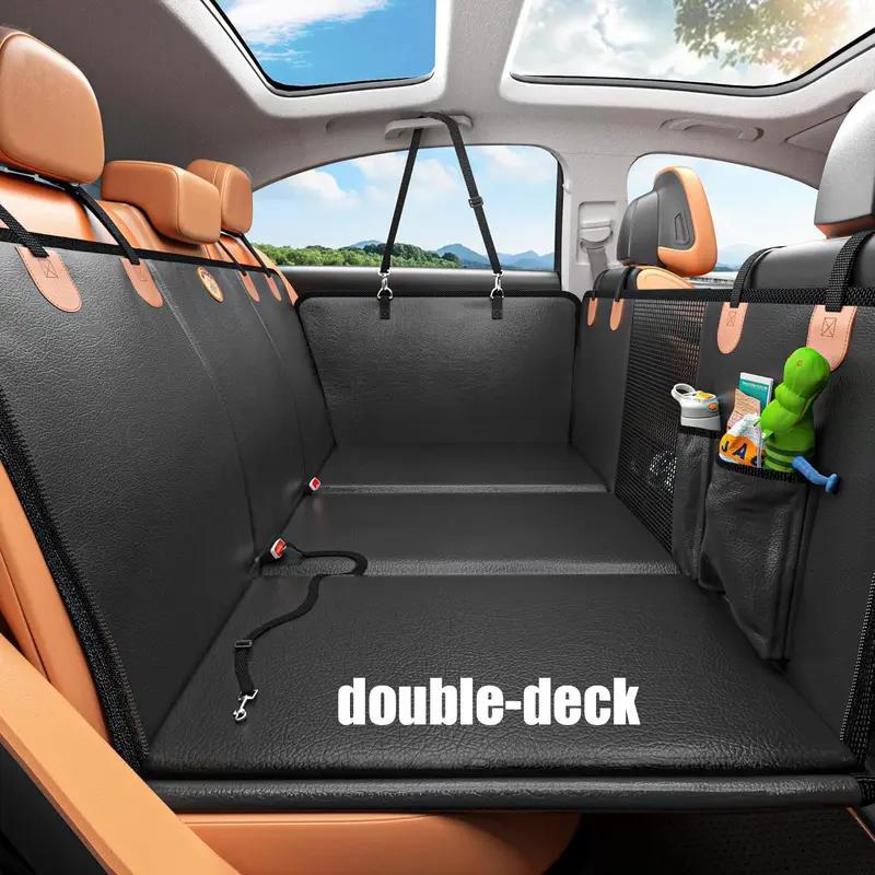 Orange Single-layer Hard Board Rear Seat Pet Travel Car Pet Mat Pet Car Bed - Omnia