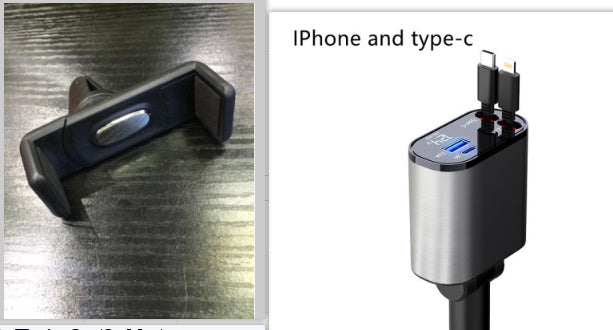Metal Car Charger 100W Super Fast Charging Car Cigarette Lighter USB And TYPE-C Adapter - Omnia