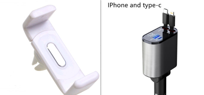 Metal Car Charger 100W Super Fast Charging Car Cigarette Lighter USB And TYPE-C Adapter - Omnia
