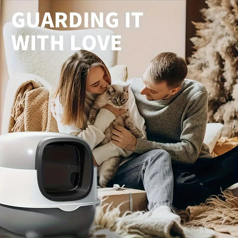 Cat Litter Box - Spacious, Foldable, Top-Entry Design, Anti-Splash &Odor-Control - Omnia