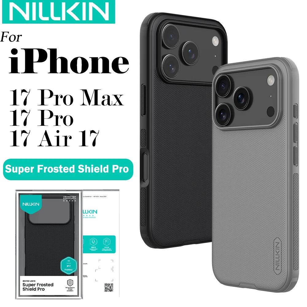 Nillkin For iPhone 17 Pro Max 17 Air 17Pro Frosted Shield Pro Case PC+TPU Airbags Shockproof Anti-Scratch Phone Cover - Omnia