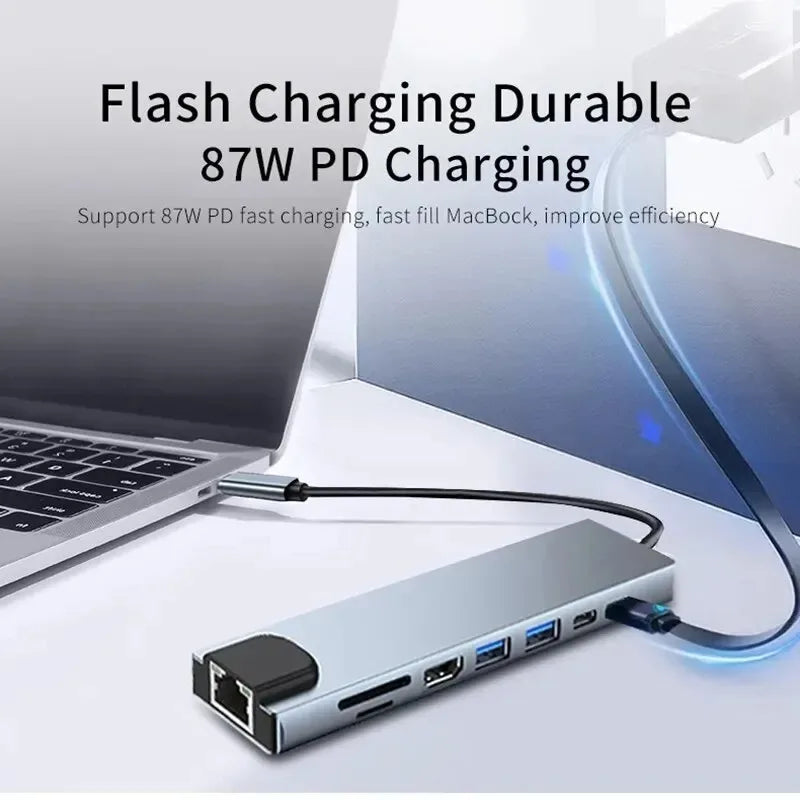 USB C Hub 8 In 1 Type C - Omnia