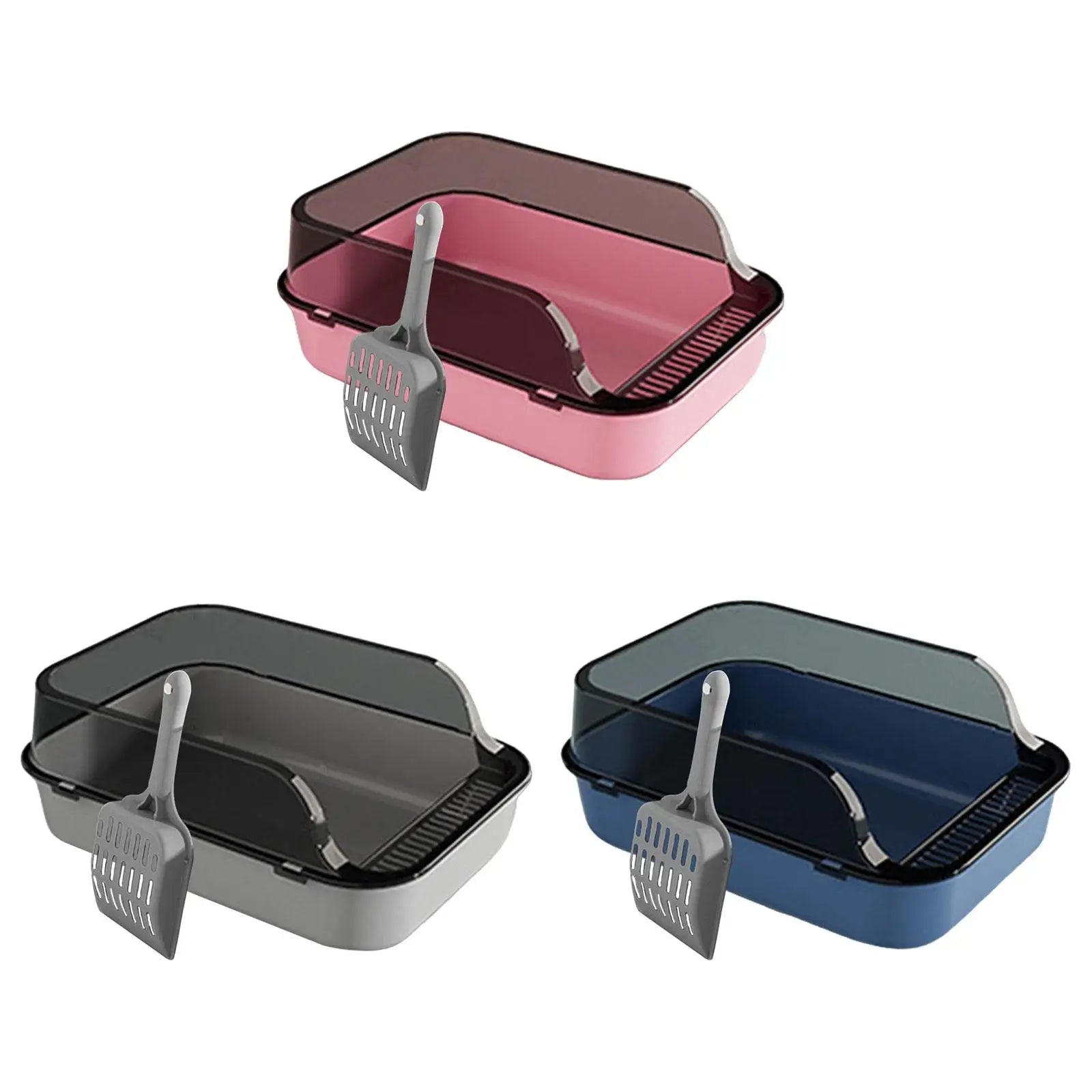 Cat Litter Box Kitten Potty Toilet for Small Medium Large Cats Small Animals - Omnia