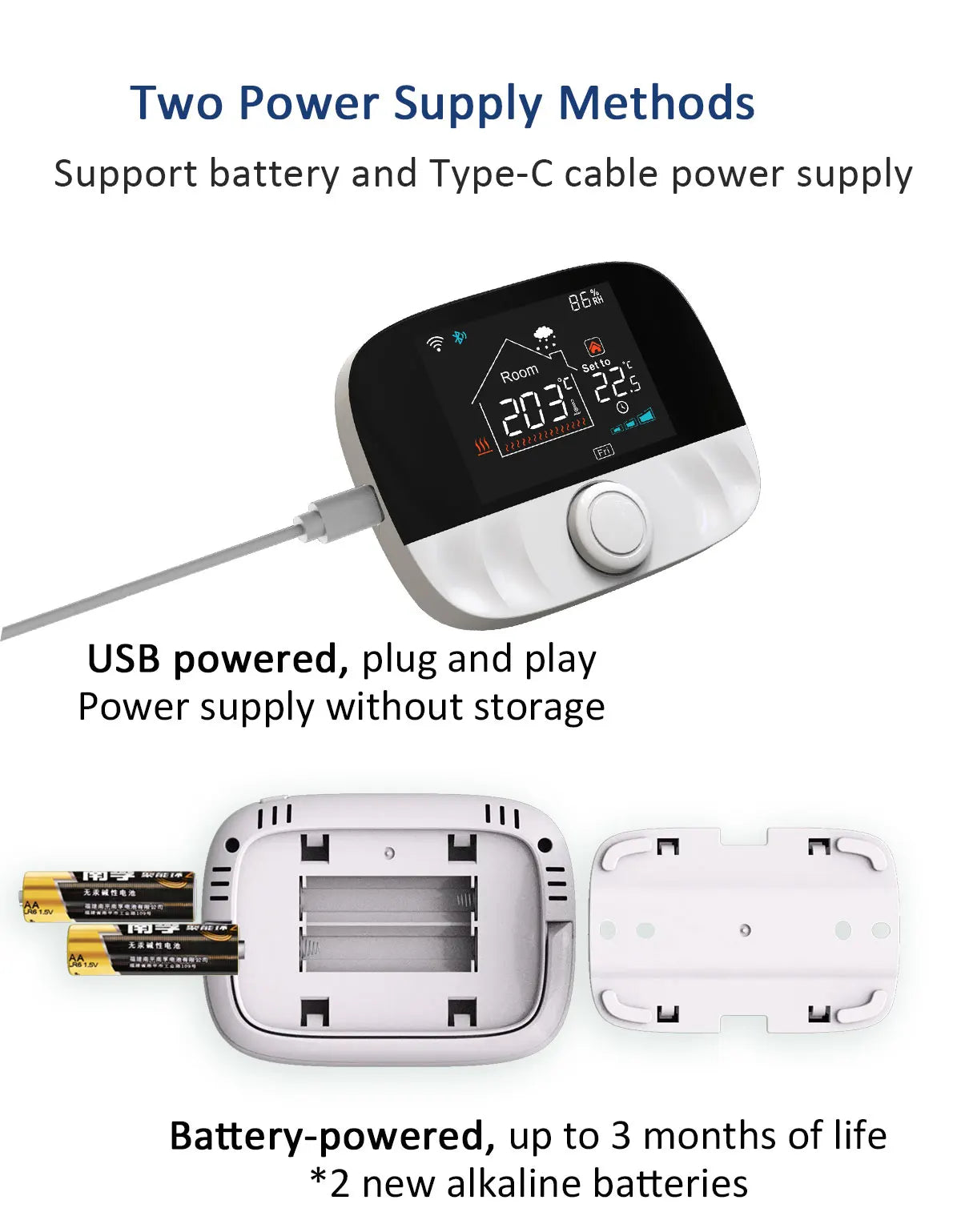 RF Wireless Thermostat Smart WiFi Floor Heating For Gas Boiler Battery Powered Tuya Temperature Controller Receiver Alice Google - Omnia