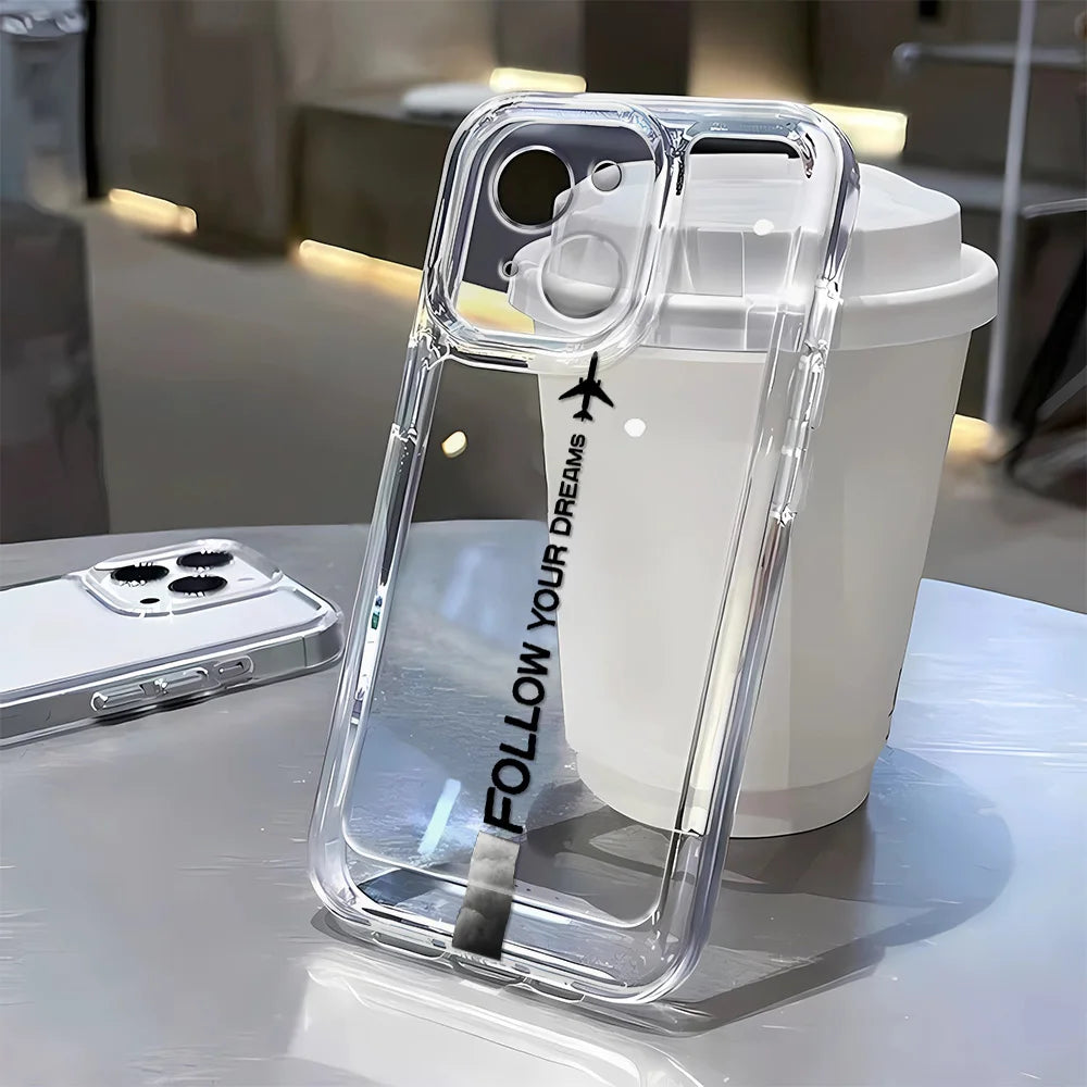Travel-nspired Airplane Route Desian Clear Phone Case For iPhone - Omnia