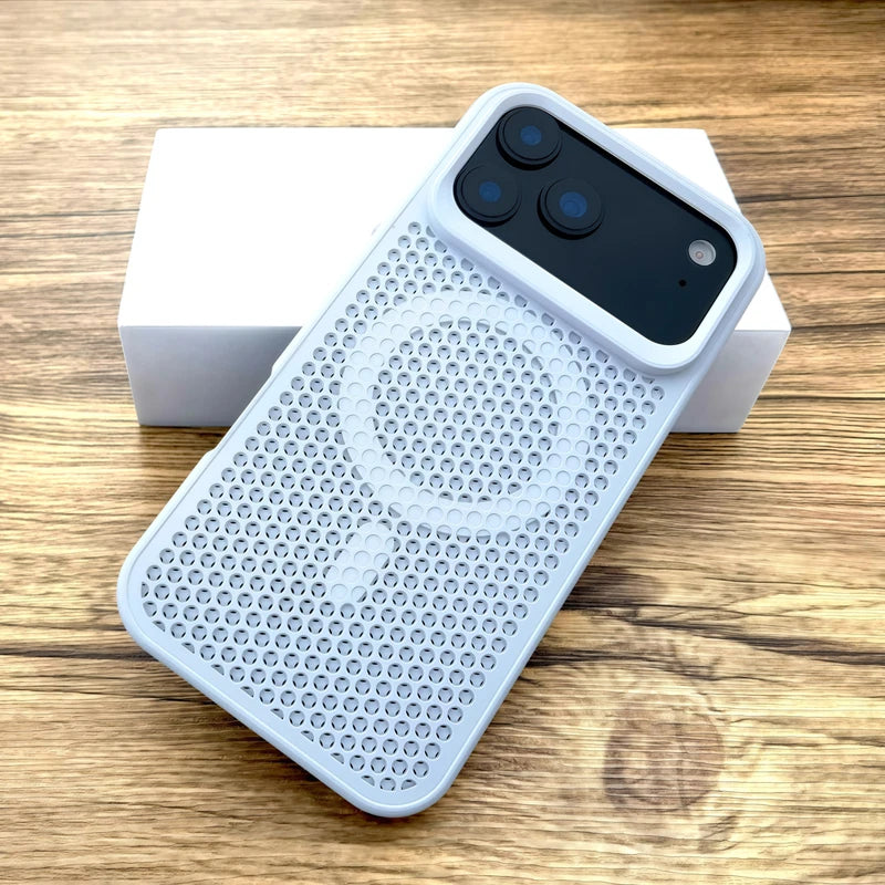 Luxury Dissipate Heat Hard Case For iPhone 17 Air 16 15 14 13 12 Pro Max 17Pro iPhone17 Mag Safe Magsafe Wireless Charge Cover - Omnia
