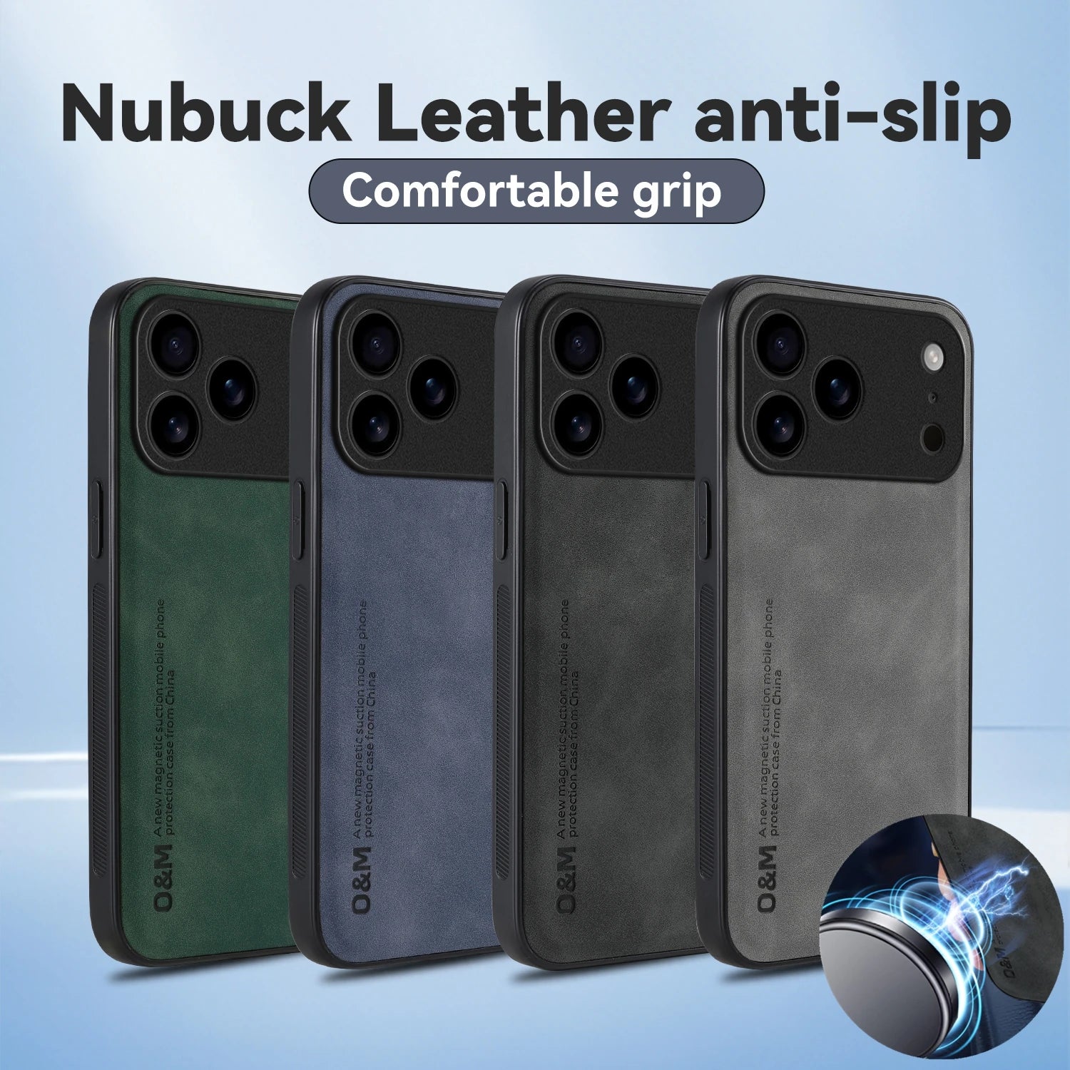 Leather Shockproof Magnetic Case for Apple iPhone 17 Pro Max 17 Air Protective Cover Back Shell Coque Funda - Omnia