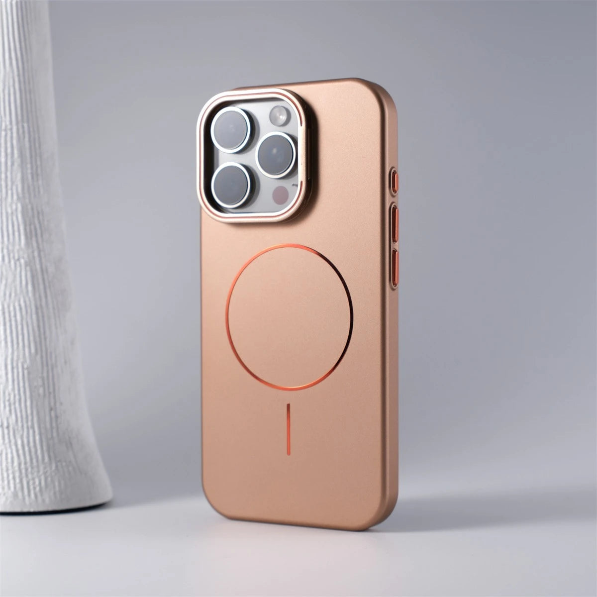 Matte Magsafe Case for iPhone 16 17 Pro Max Air Flip Lens Protect Stand Holder Bracket Cover for iPhone 13 14 15 Pro Max 16Pro - Omnia
