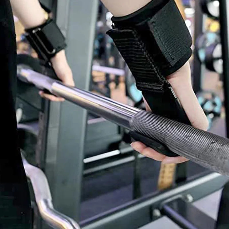 Weight Lifting Hook Grips With Wrist Wraps Hand-Bar Wrist Strap Gym Fitness Hook Weight Strap Pull-Ups Power Lifting Gloves - Omnia