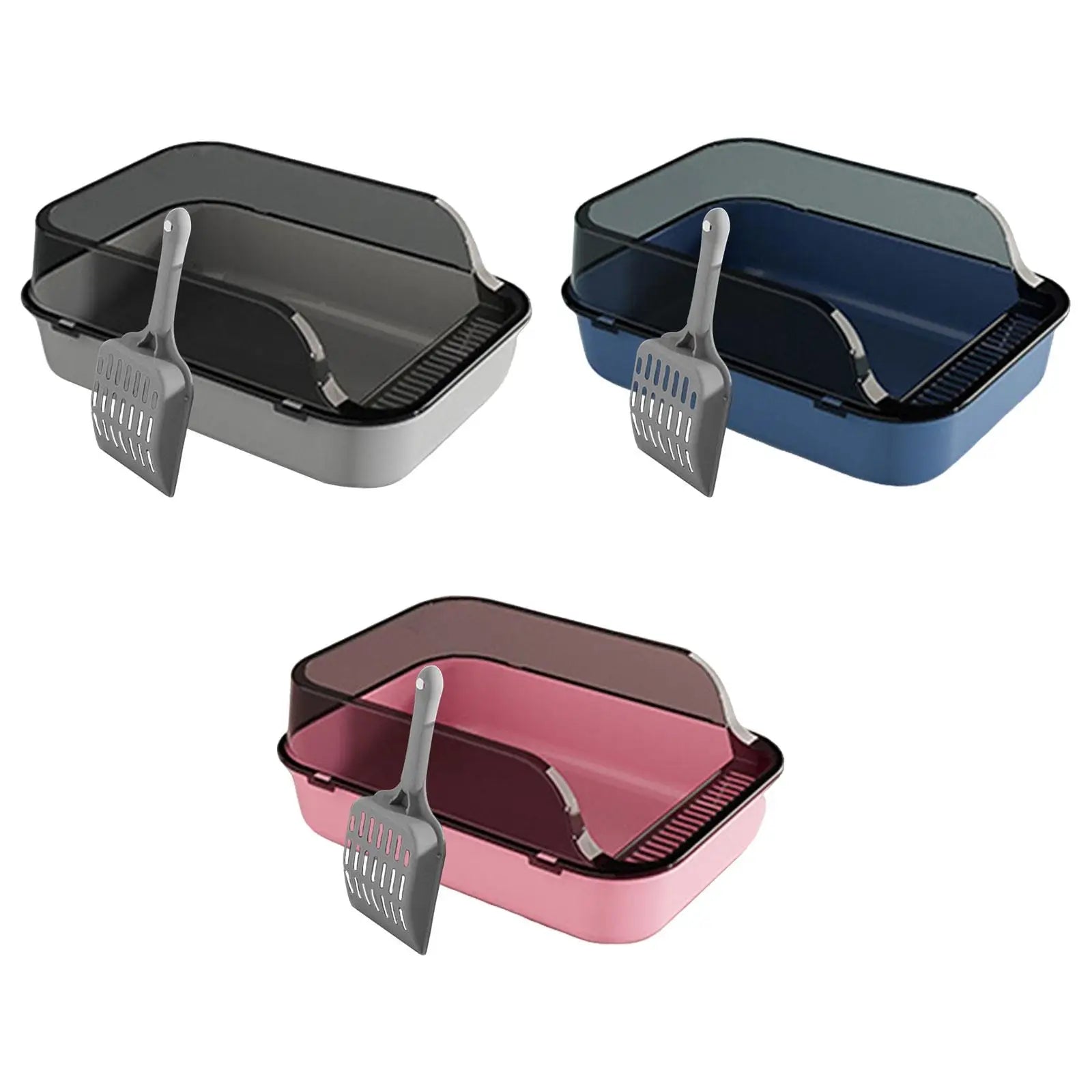 Cat Litter Box Kitten Potty Toilet for Small Medium Large Cats Small Animals - Omnia