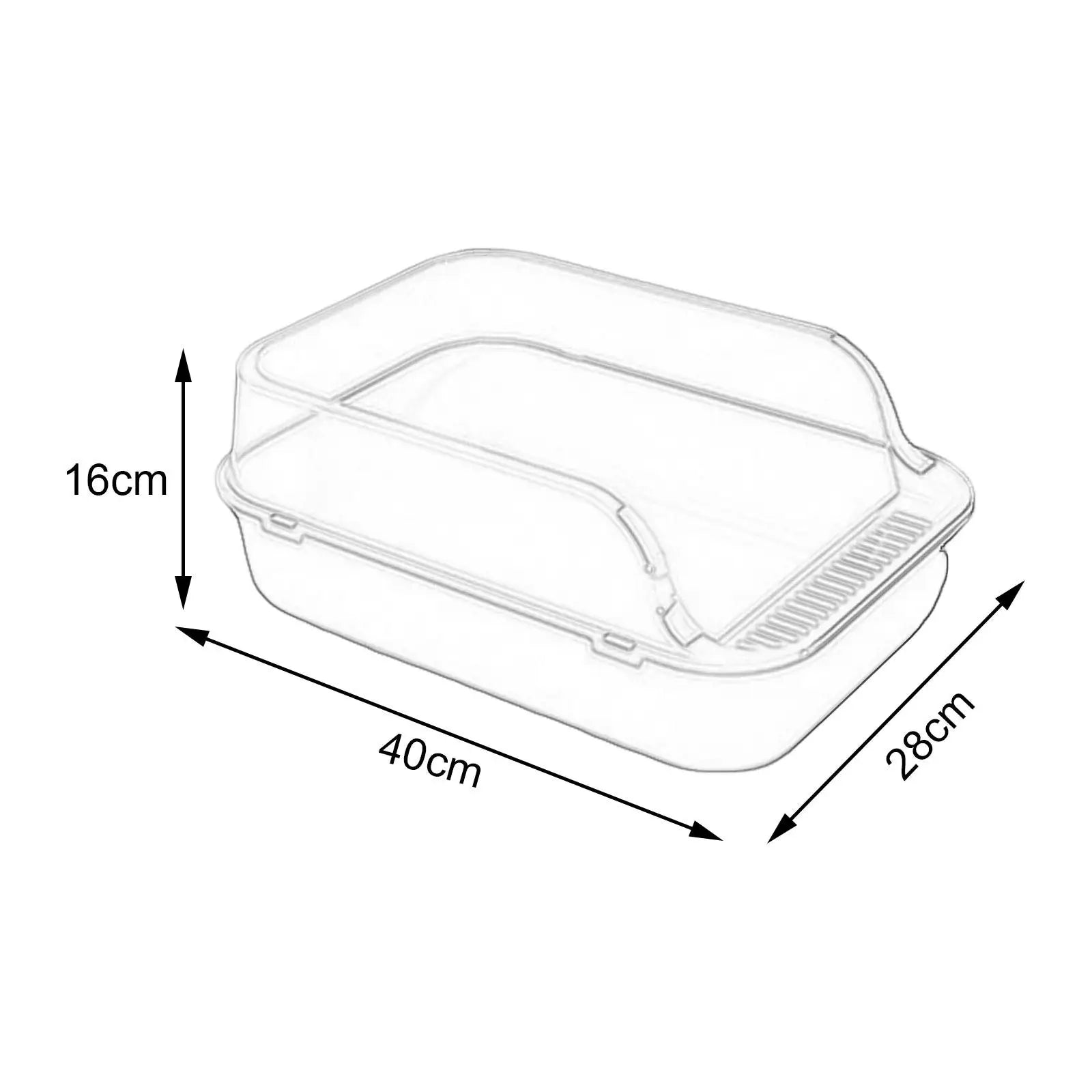Cat Litter Box Kitten Potty Toilet for Small Medium Large Cats Small Animals - Omnia