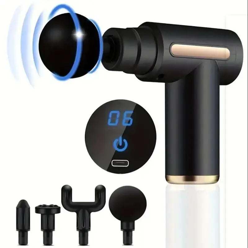 Fascial Massage Gun Electric Percussion Pistol Massager Body Neck Back Deep Tissue Muscle Relaxation Fitness Tool For Shoulder - Omnia