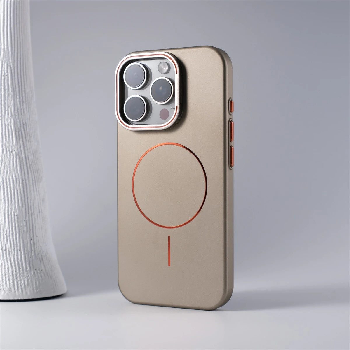 Matte Magsafe Case for iPhone 16 17 Pro Max Air Flip Lens Protect Stand Holder Bracket Cover for iPhone 13 14 15 Pro Max 16Pro - Omnia