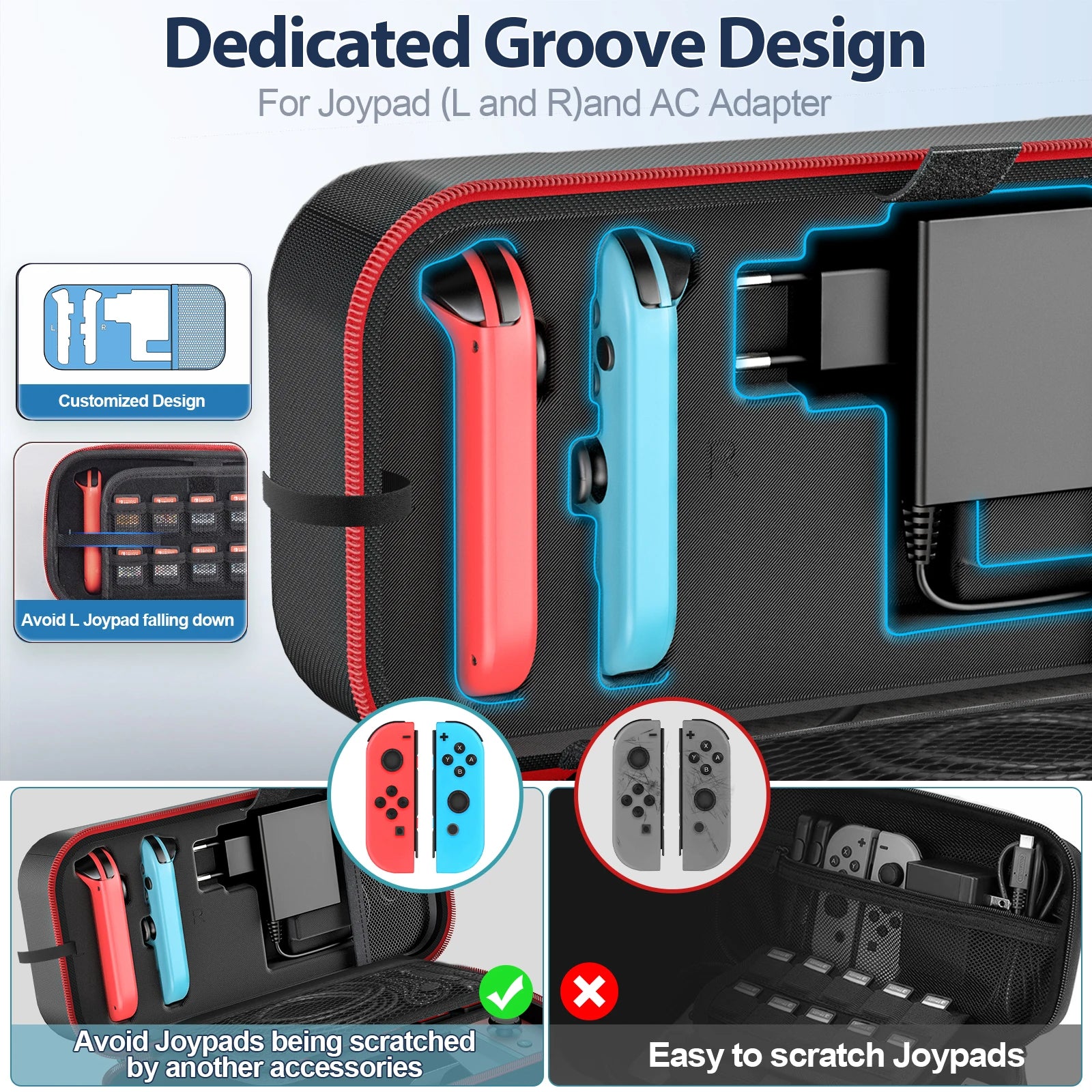 Large Storage Bag for Switch Portable Carrying Protective Case Anti-Scratch Waterproof Travel Bag for Nintendo Switch OLED - Omnia