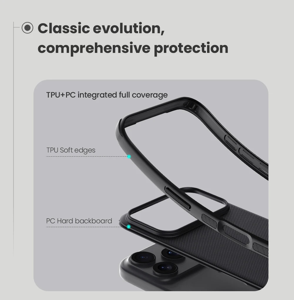 Nillkin For iPhone 17 Pro Max 17 Air 17Pro Frosted Shield Pro Case PC+TPU Airbags Shockproof Anti-Scratch Phone Cover - Omnia