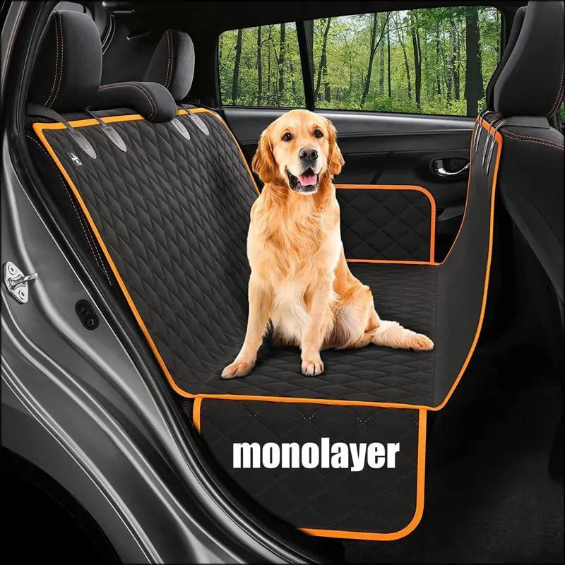 Orange Single-layer Hard Board Rear Seat Pet Travel Car Pet Mat Pet Car Bed - Omnia