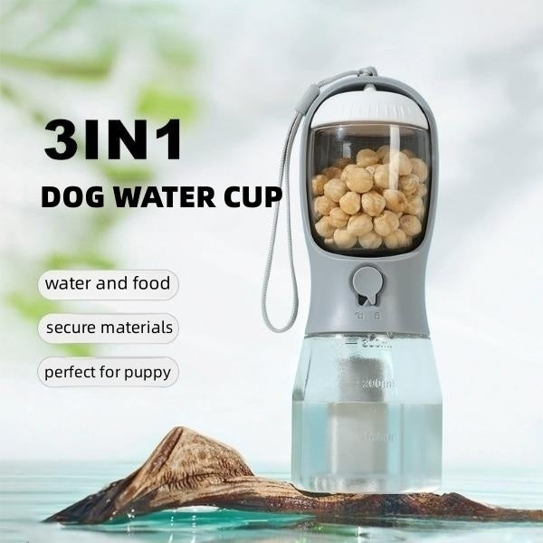 Dog Water Cup Drinking Food Garbage Bag Three-in-one Portable Small Multi-functional Pet Cups Pets Supplies - Omnia