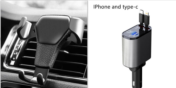 Metal Car Charger 100W Super Fast Charging Car Cigarette Lighter USB And TYPE-C Adapter - Omnia