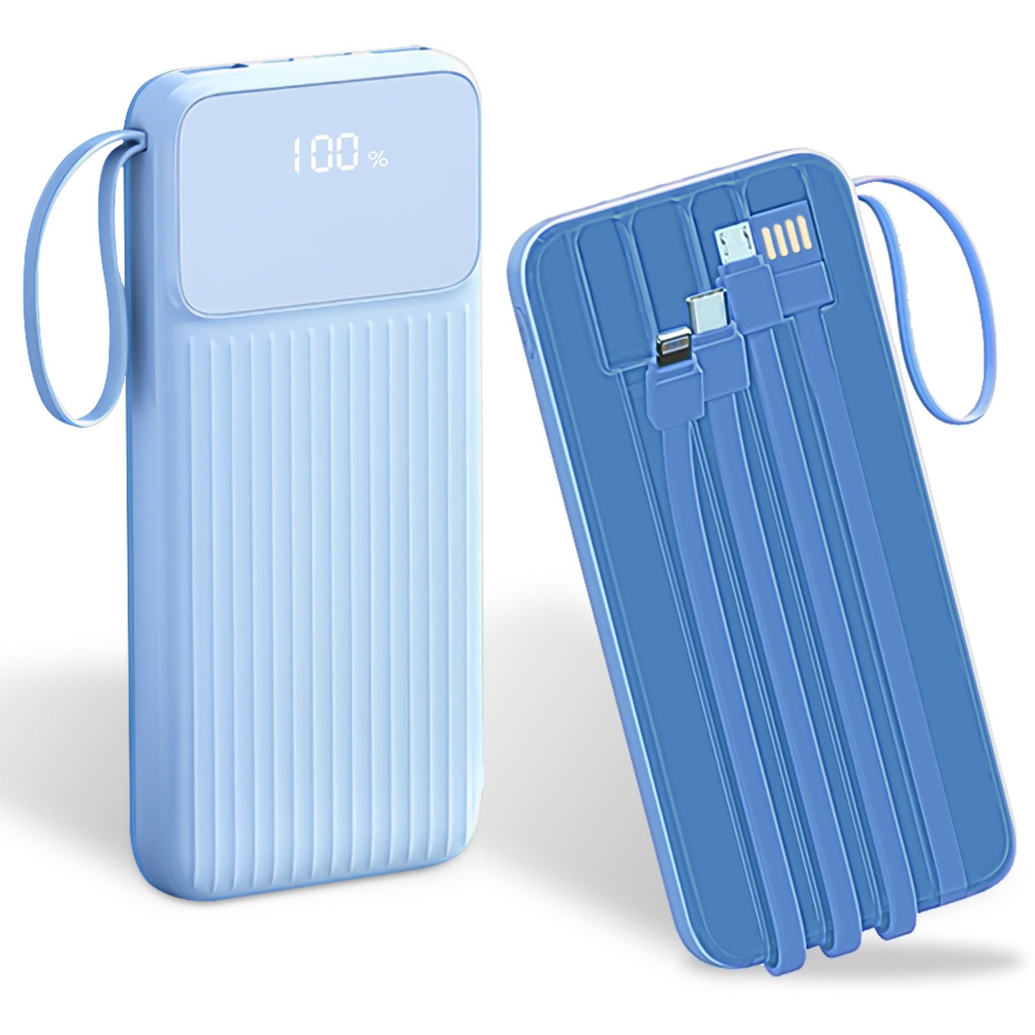 1Pc PD22W Fast Charger 20000mAh Fast Charging Power Bank Portable Charger With 4 Inbuilt Cables - Omnia 