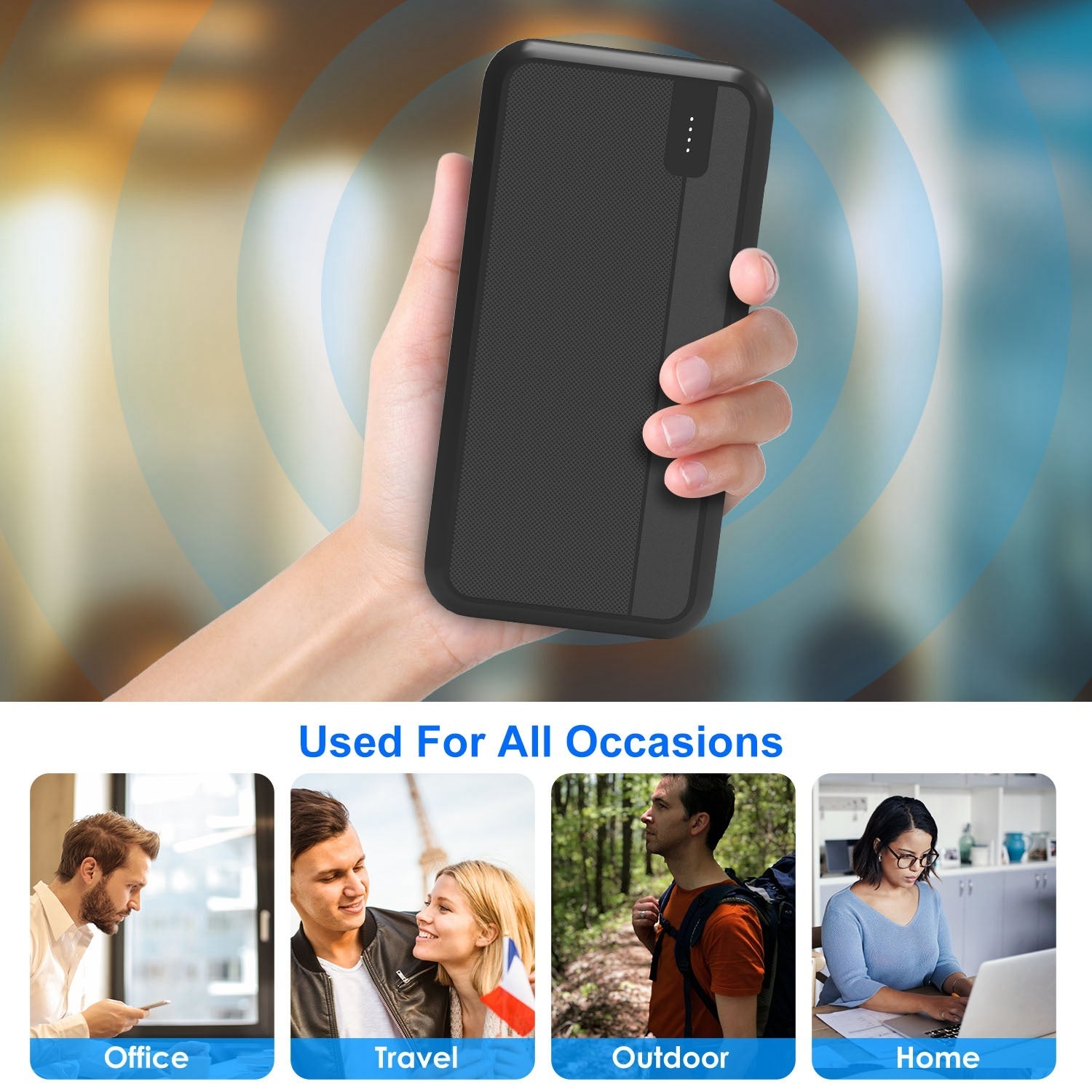 1Pc 10000mAh Or 20000mAh Optional PD22.5W Fast Charging Power Bank Fast Charger Portable Phone Charger With Type-C USB Cable Fit - Omnia 