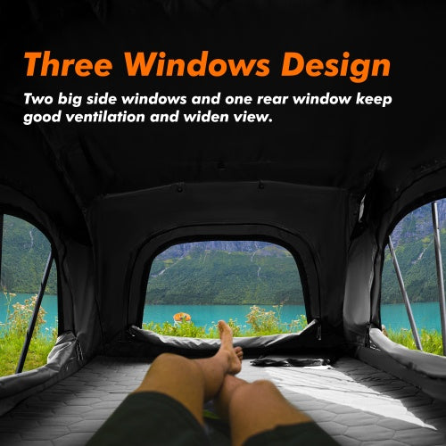 ILANDER Lite Cruiser Rooftop Tent 140cm, Entry Level Land Aluminum Folding Rooftop Tent For Sedans SUV Truck Camping Waterproof, Windproof - Omnia 