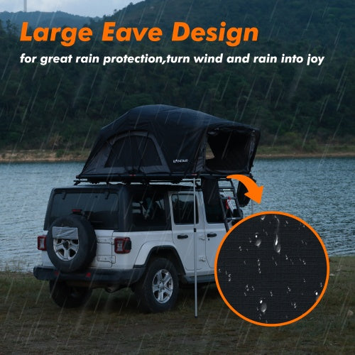 ILANDER Lite Cruiser Rooftop Tent 140cm, Entry Level Land Aluminum Folding Rooftop Tent For Sedans SUV Truck Camping Waterproof, Windproof - Omnia 