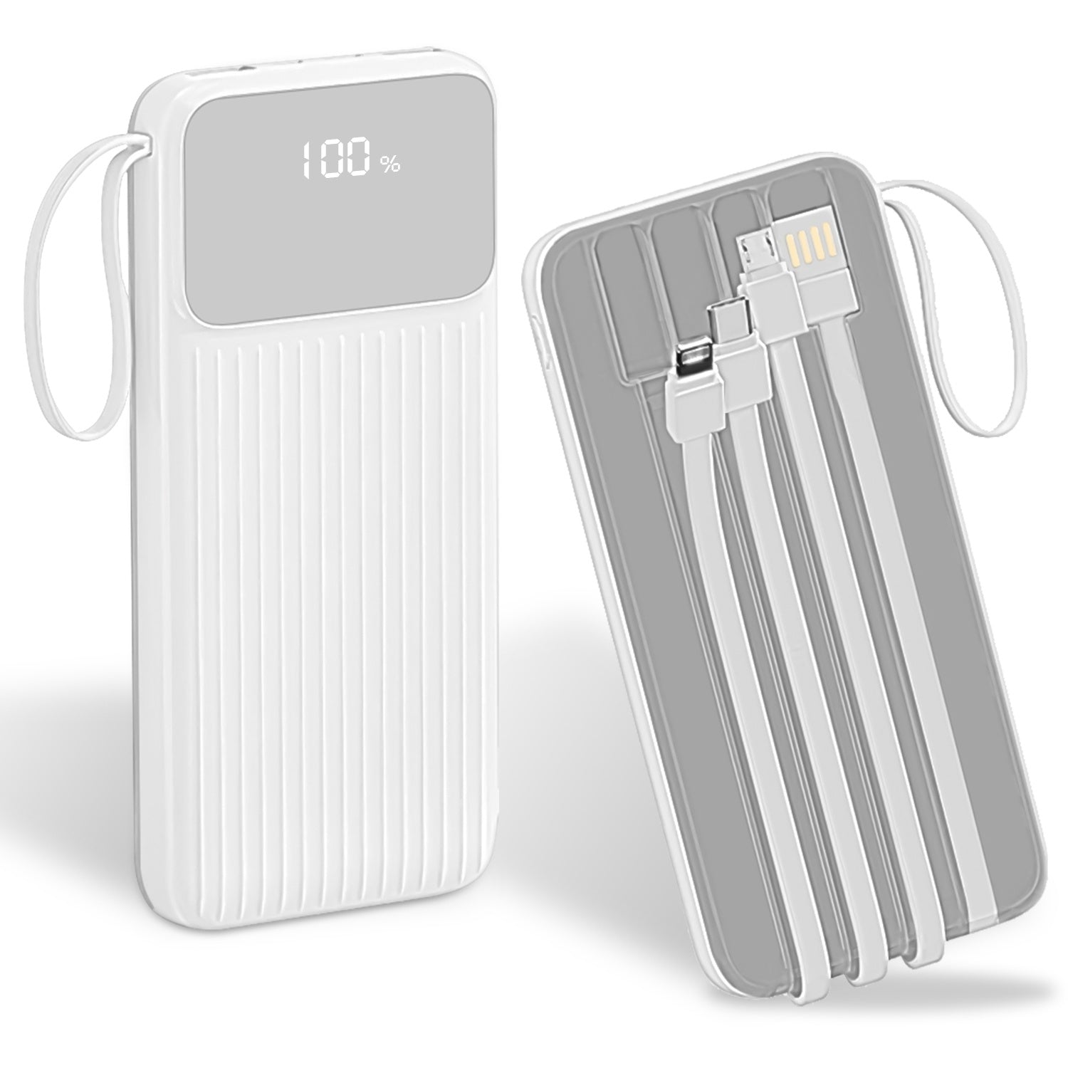 1Pc PD22W Fast Charger 20000mAh Fast Charging Power Bank Portable Charger With 4 Inbuilt Cables - Omnia 