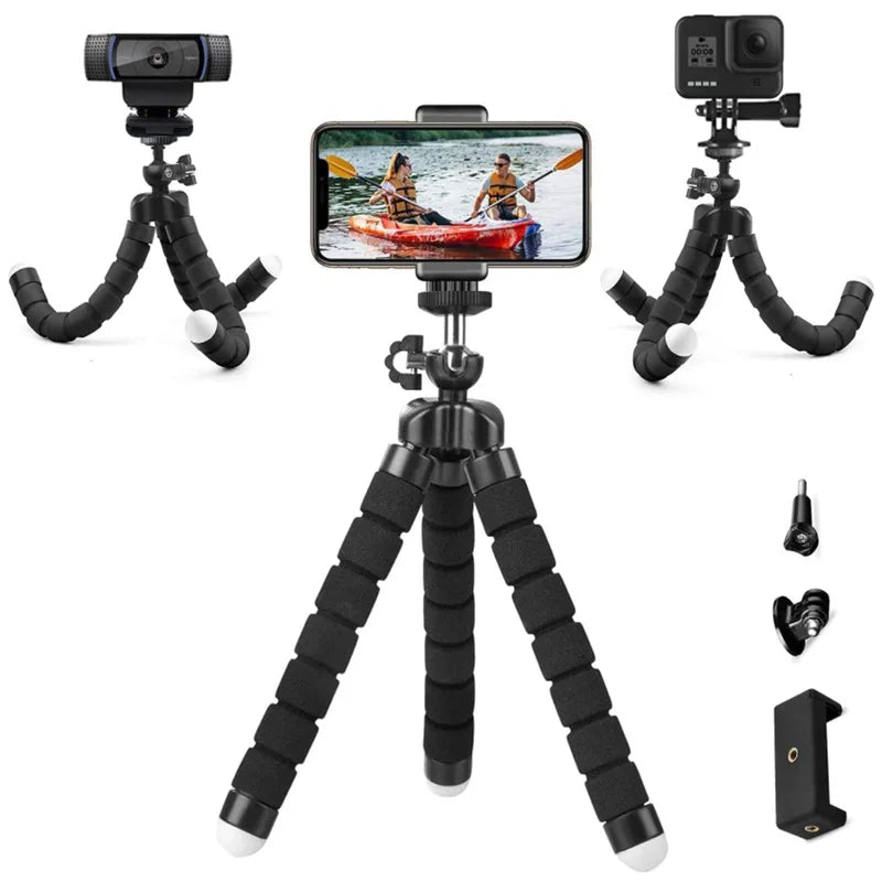 Mini Universal Photography Octopus Tripod Monopod Phone Mini Camera Phone Webcam Holder Clip Smartphone Monopod Tripe Stand - Omnia 