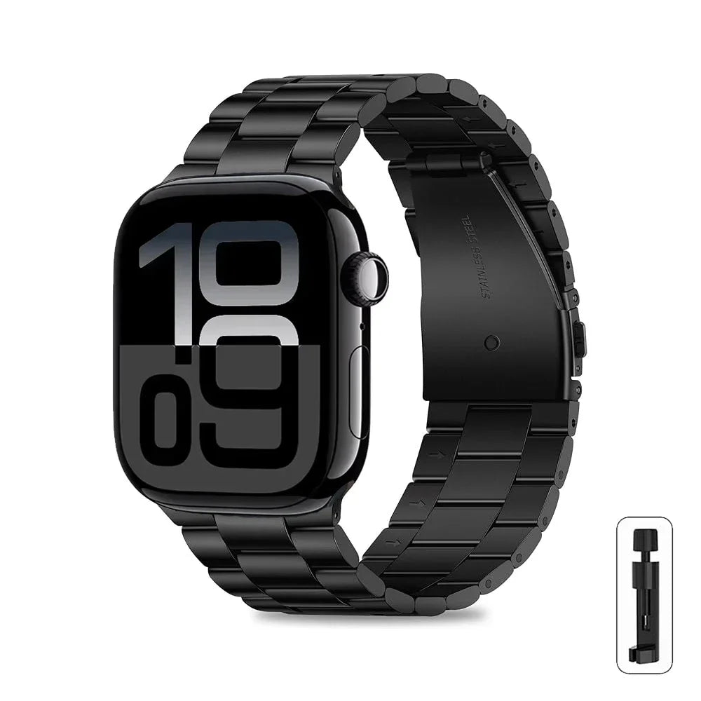 Stainless Steel Strap for Apple Watch Ultra 3/2 Band 46mm 49mm 40mm 44mm 42mm 41mm 45mm Bracelet IWatch Series 11 10 9 8 7 SE 6 - Omnia 