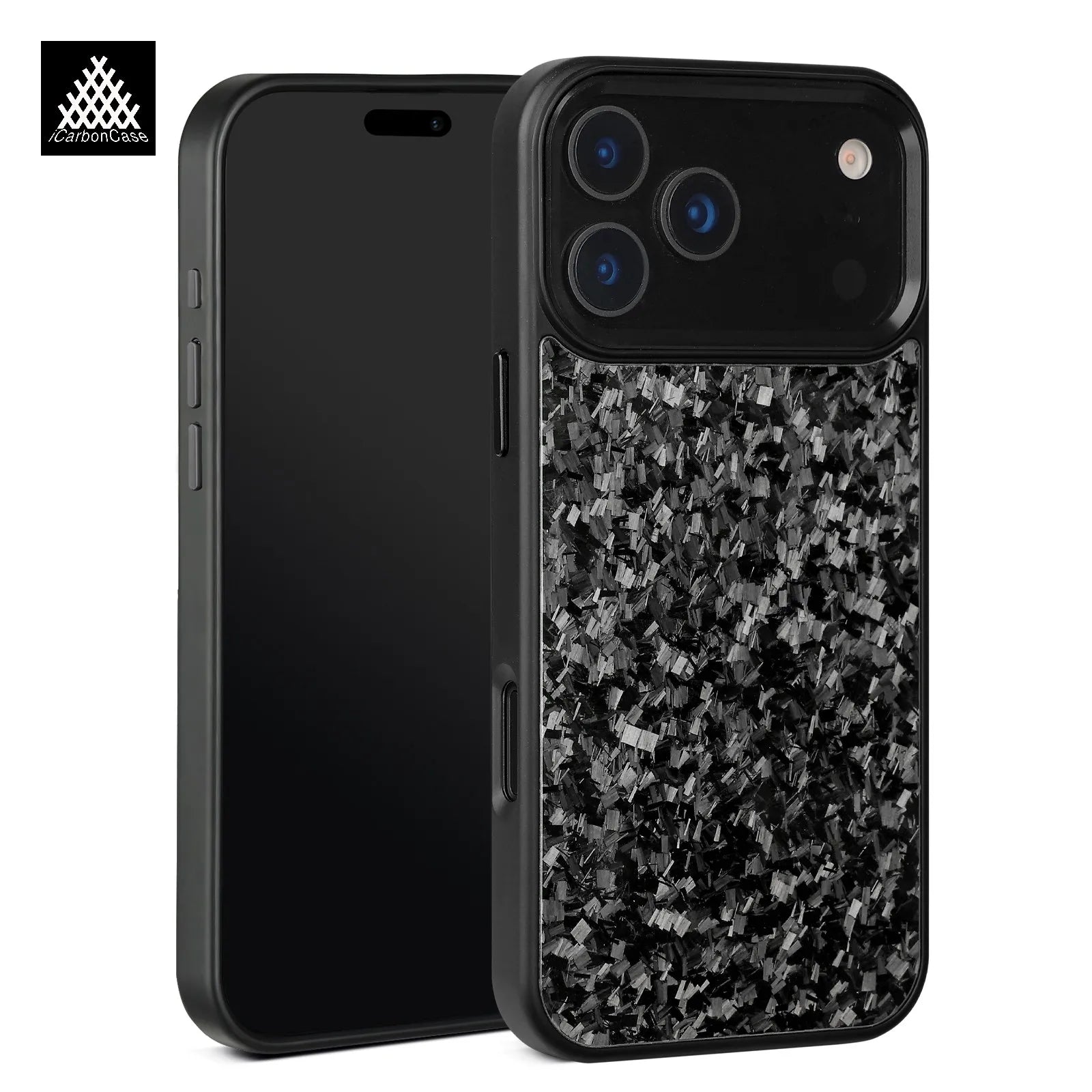 Forged Carbon Fiber Case for iPhone 17 17Air 17Pro 17 Pro Max with Magsafe Metal Camera Lens and Buttons Magnetic Phone Cover - Omnia 