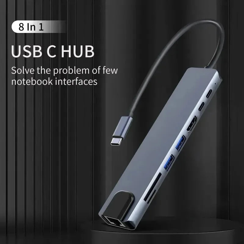 USB C Hub 8 In 1 Type C - Omnia 