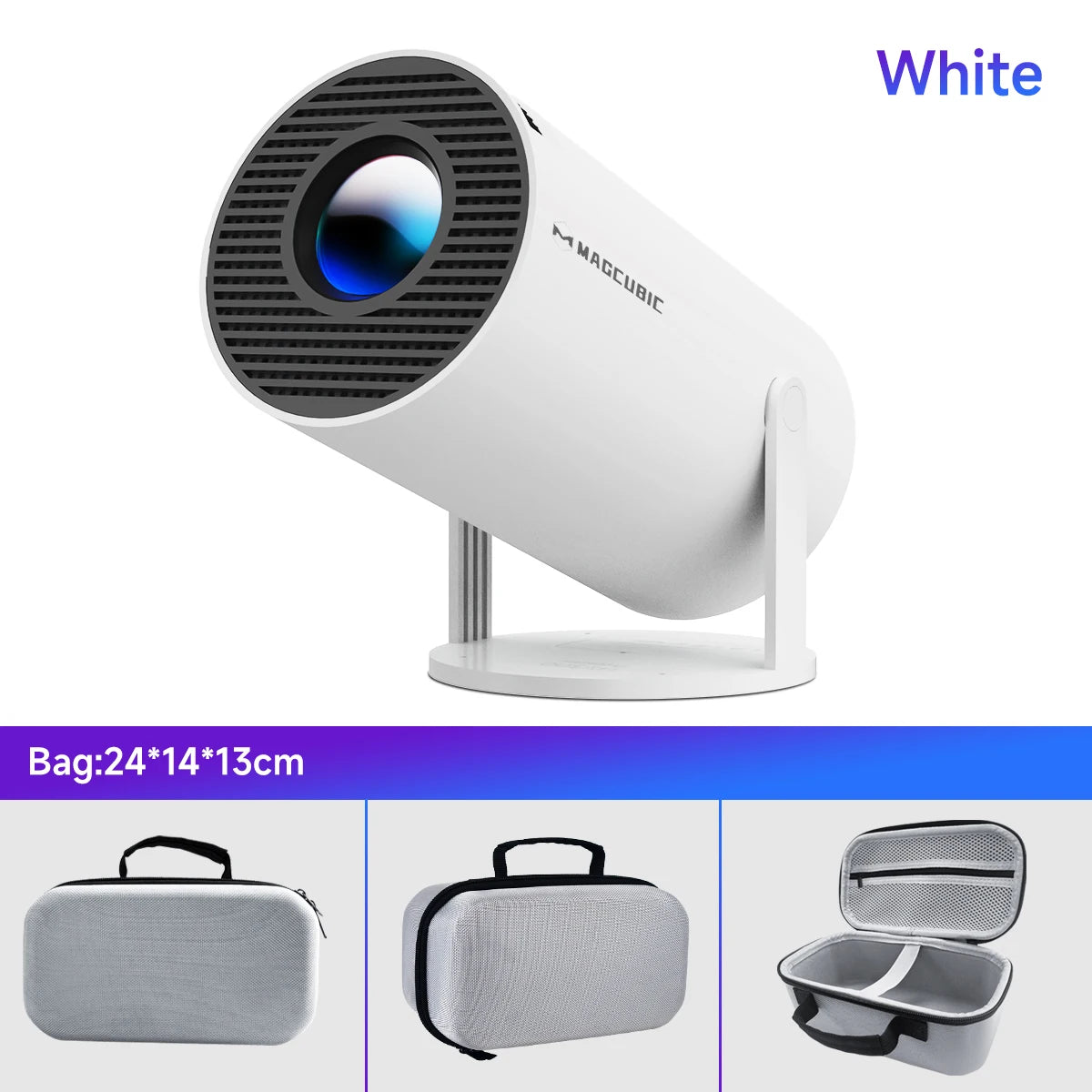 Projector Android 11 4K 1280*720P HY300 Pro + Dual Wifi 290ANSI 180°flexible BT5.0 Cinema Outdoor Portable Projector - Omnia 