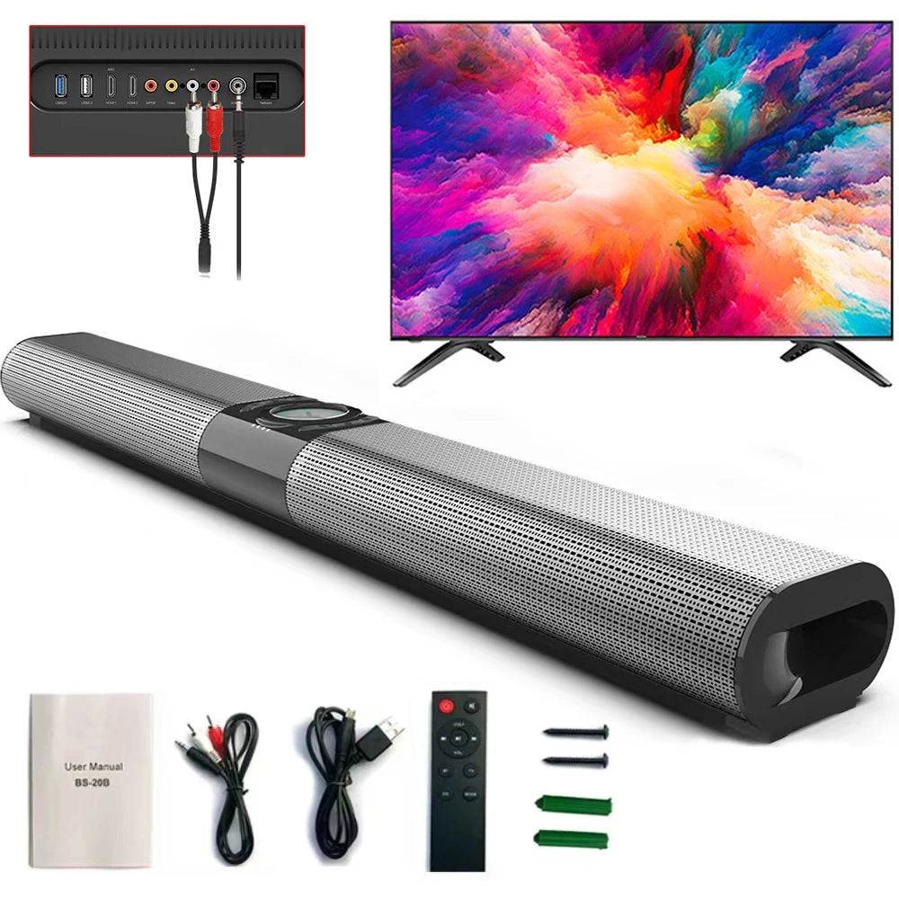 Wireless Bluetooth Sound Bar Speaker System Super Power Sound Speaker Wired Wireless Surround Stereo Home Theater TV Projector - Omnia 