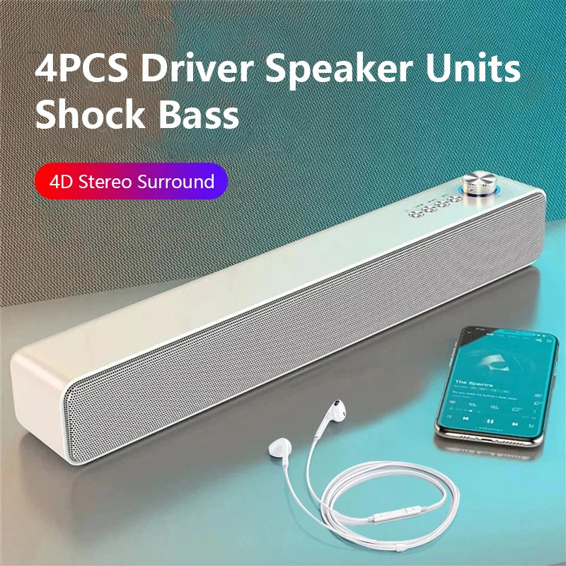 Original  Bluetooth Subwoofer Soundbar TV Audio Echo Wall Computer Speaker Home Theater Music Wireless Blueooth Speaker Gift - Omnia 