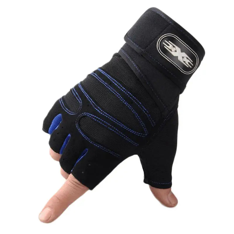 Gym Fitness Heavyweight Training Gloves Men women Body Building Half Finger Non-Slip Gloves Wrist Support Weightlifting Sports - Omnia 