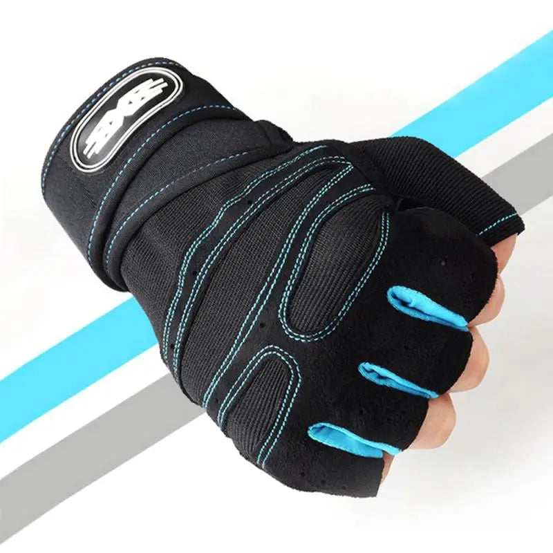 Gym Fitness Heavyweight Training Gloves Men women Body Building Half Finger Non-Slip Gloves Wrist Support Weightlifting Sports - Omnia 