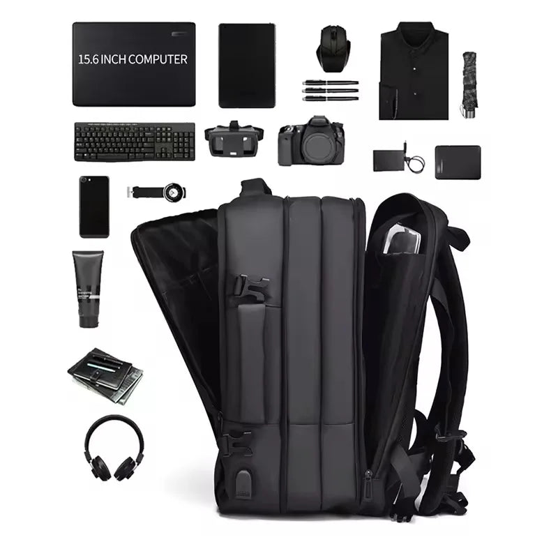 Weixier 16 Inch Large-capacity Men's High-end Backpack Computer Bag High-end Business Bag Expandable Backpack Witch USB - Omnia 