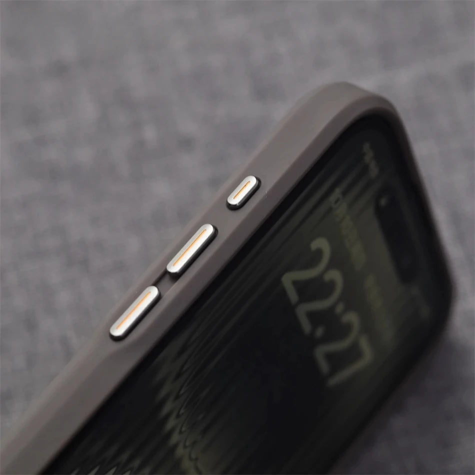 Luxury For Magsafe Shockproof Frame Armor Case For iPhone 13 15 12 14 16 17 Pro Max Metal Bracket Carbon Fiber Pattern Cover - Omnia 