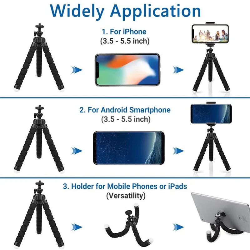 Mini Universal Photography Octopus Tripod Monopod Phone Mini Camera Phone Webcam Holder Clip Smartphone Monopod Tripe Stand - Omnia 