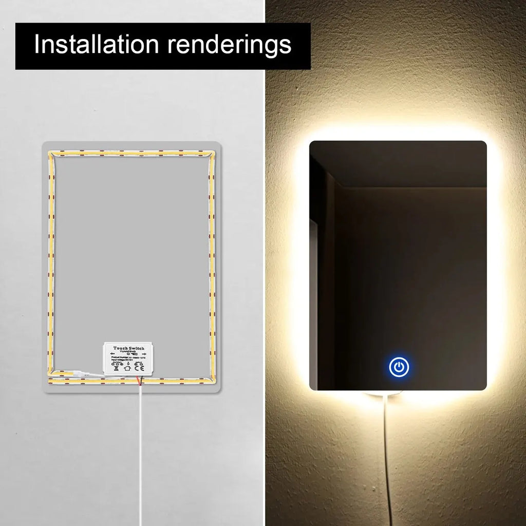 12V LED Dimmer Switch Capacitive Brightness Adjustable Touch Sensor Switch For Bathroom Mirror Light Backlight Decoration - Omnia 