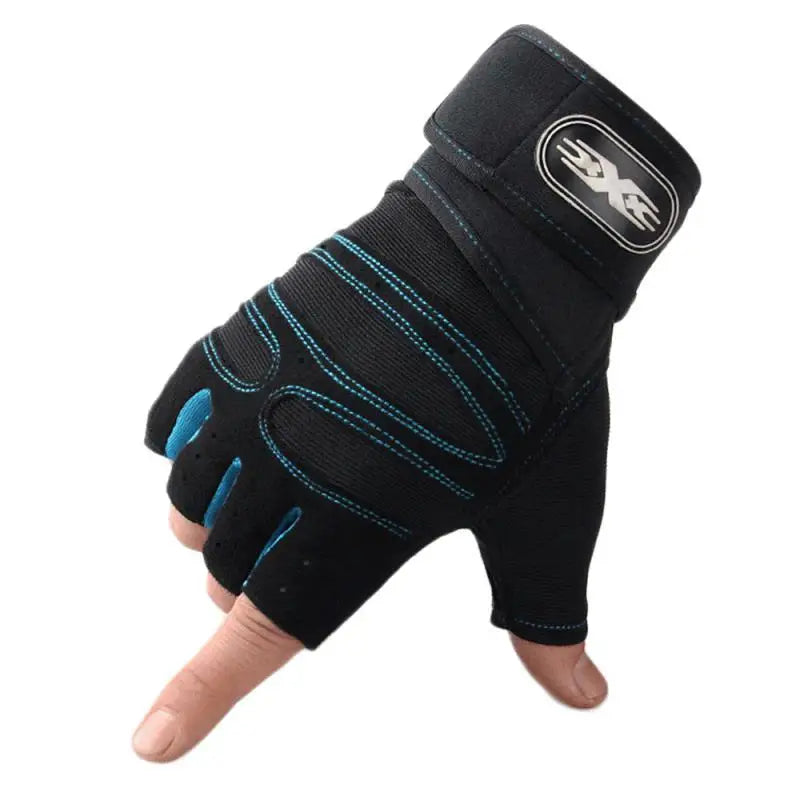 Gym Fitness Heavyweight Training Gloves Men women Body Building Half Finger Non-Slip Gloves Wrist Support Weightlifting Sports - Omnia 