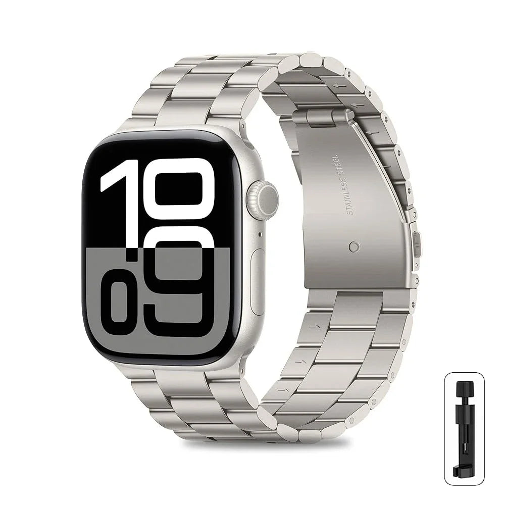 Stainless Steel Strap for Apple Watch Ultra 3/2 Band 46mm 49mm 40mm 44mm 42mm 41mm 45mm Bracelet IWatch Series 11 10 9 8 7 SE 6 - Omnia 