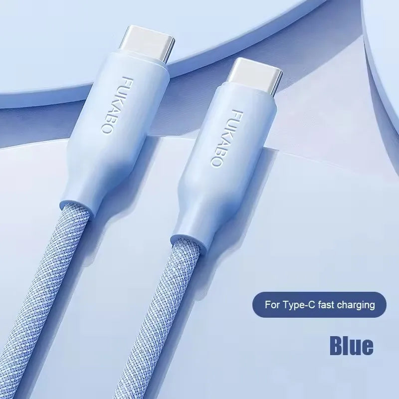 USB Type C PD 60W Cable Fast Charging Braided Cables For iPhone 15 16 Pro Max Plus For Xiaomi Redmi Phone Charge Accessory Wire - Omnia 