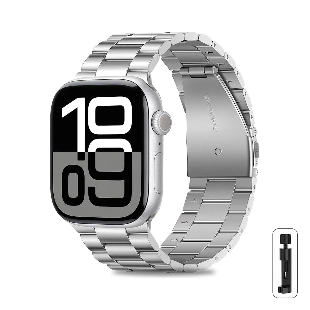 Stainless Steel Strap for Apple Watch Ultra 3/2 Band 46mm 49mm 40mm 44mm 42mm 41mm 45mm Bracelet IWatch Series 11 10 9 8 7 SE 6 - Omnia 
