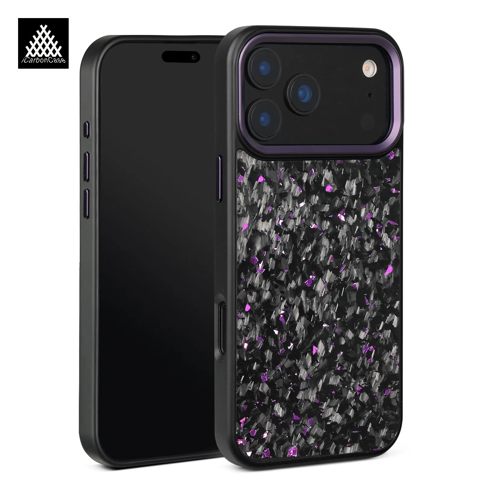 Forged Carbon Fiber Case for iPhone 17 17Air 17Pro 17 Pro Max with Magsafe Metal Camera Lens and Buttons Magnetic Phone Cover - Omnia 