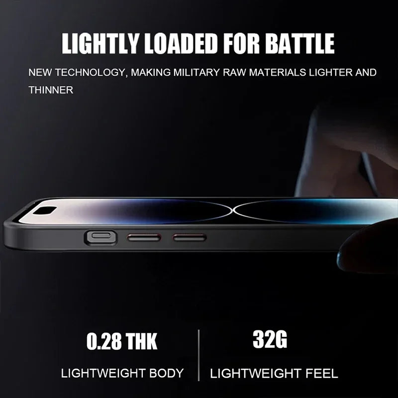 For Magsafe Matte Armor Wireless Charge Case For iPhone 16 15 14 13 11 12 Pro Max Plus Magnetic High Quality Translucent Cover - Omnia 
